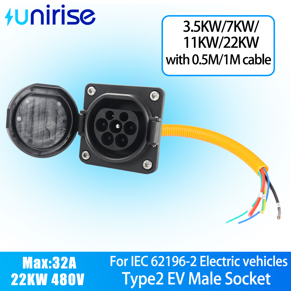 Ev Charging Cable Type 2 32A - Разъем Unirise Type2 для электромобилей с
