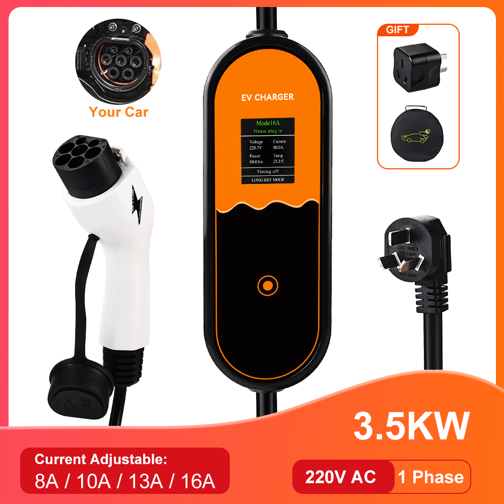 JDMEX 3,5 Вт 16A портативное з – обзор и цена Portable Ev Charger 16A Adjustable