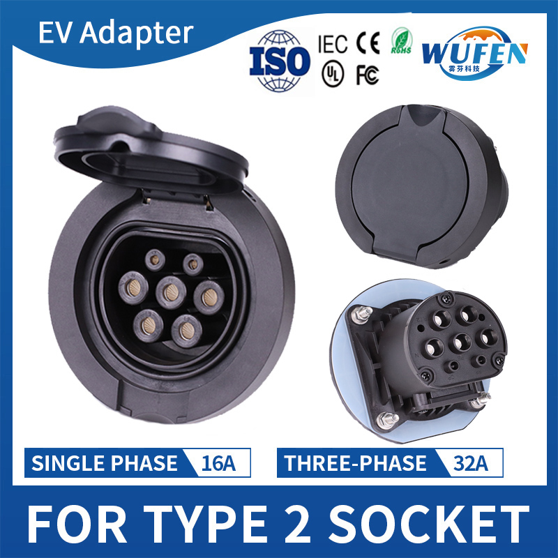 WUFEN Тип 2 Гнездовой разъем Р – обзор и цена Ev Charging Socket Type 2 22Kw