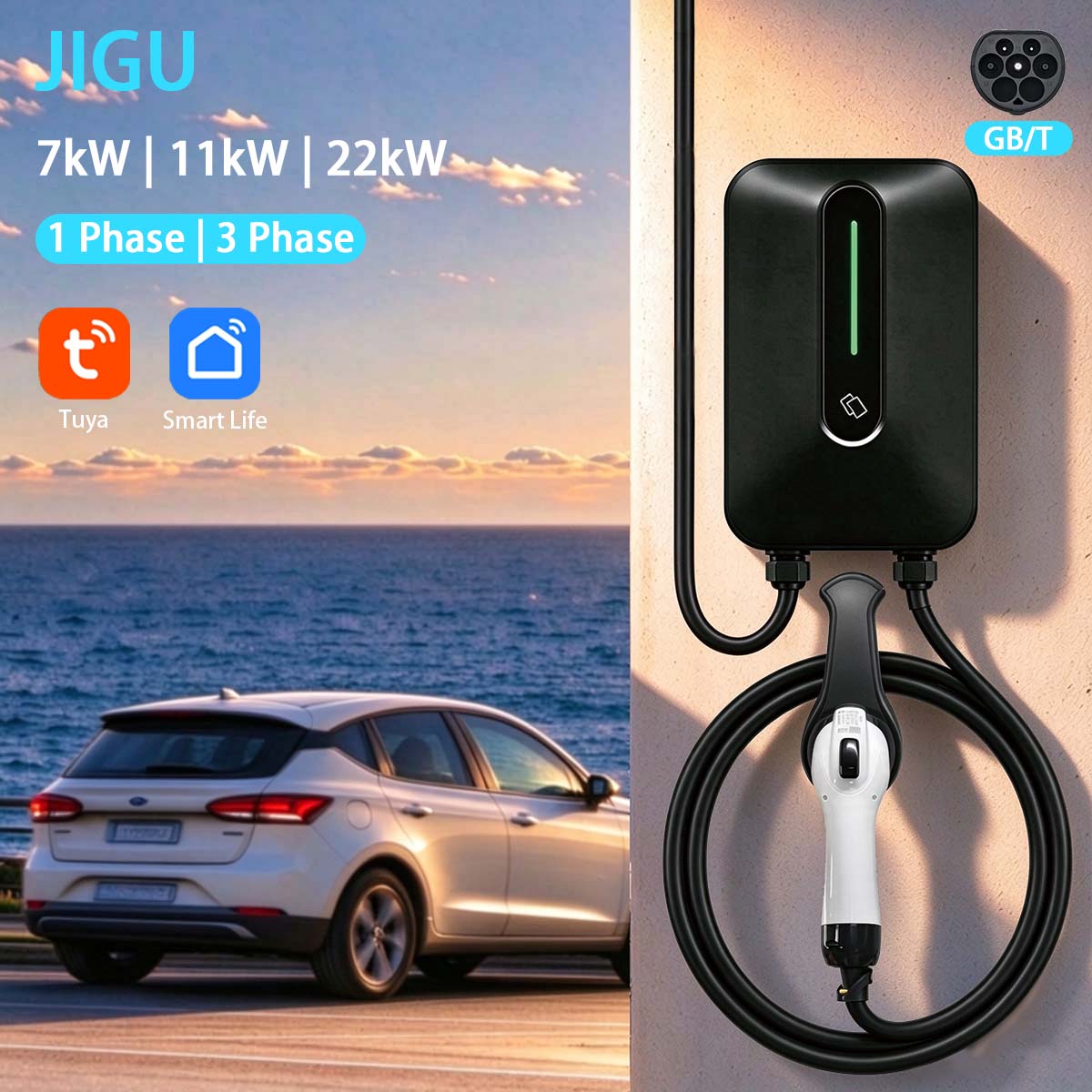Зарядное устройство JIGU GBT д – обзор и цена Ev Charger 11Kw Three Phase