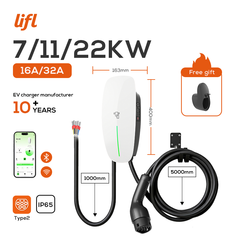 Lifl 7кВт 11кВт 22кВт Настенна – обзор и цена Ev Charger 22Kw Wallbox Type 2