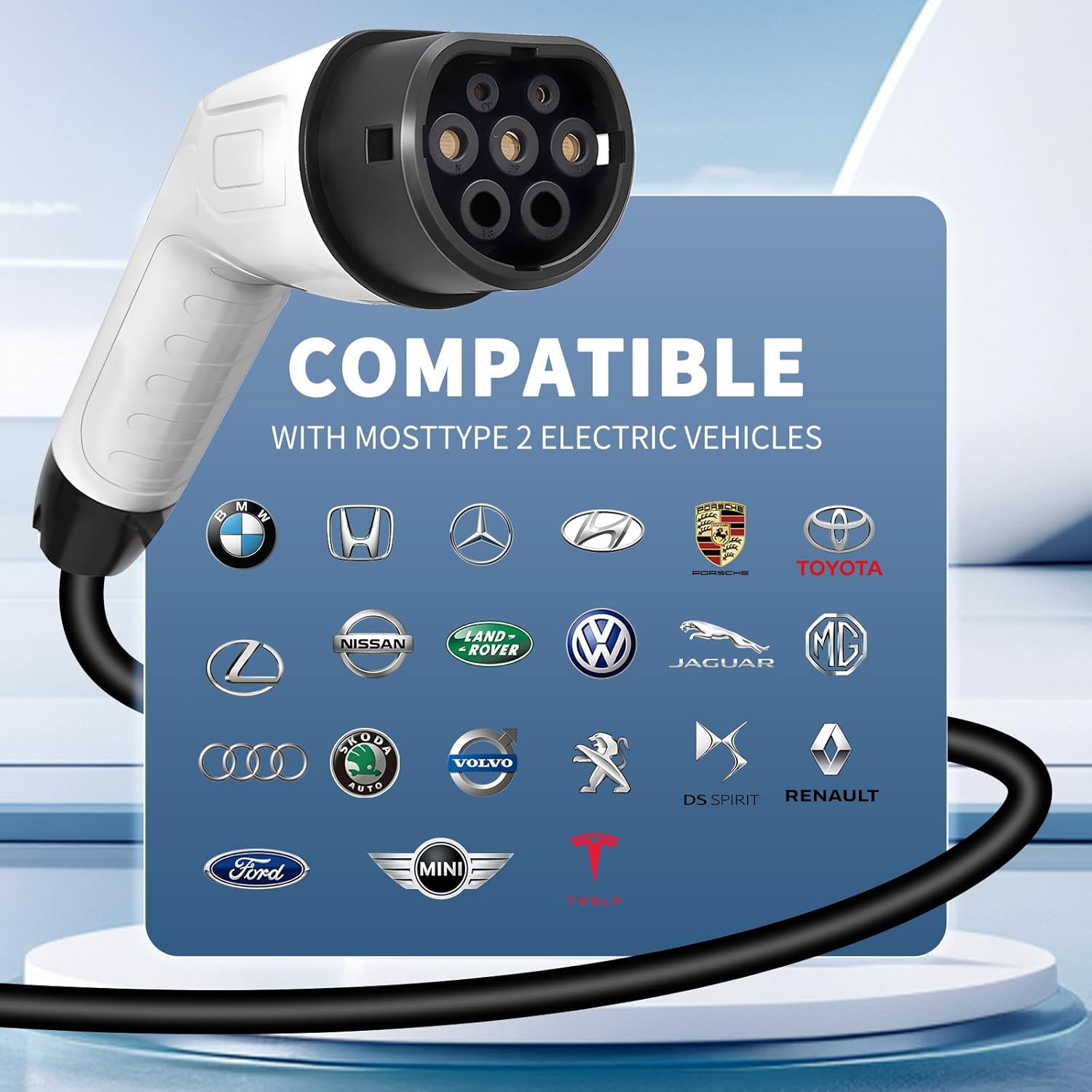 5M TPU 1-фазный кабель для зар – обзор и цена Ev Charging Cable Type 2 32A