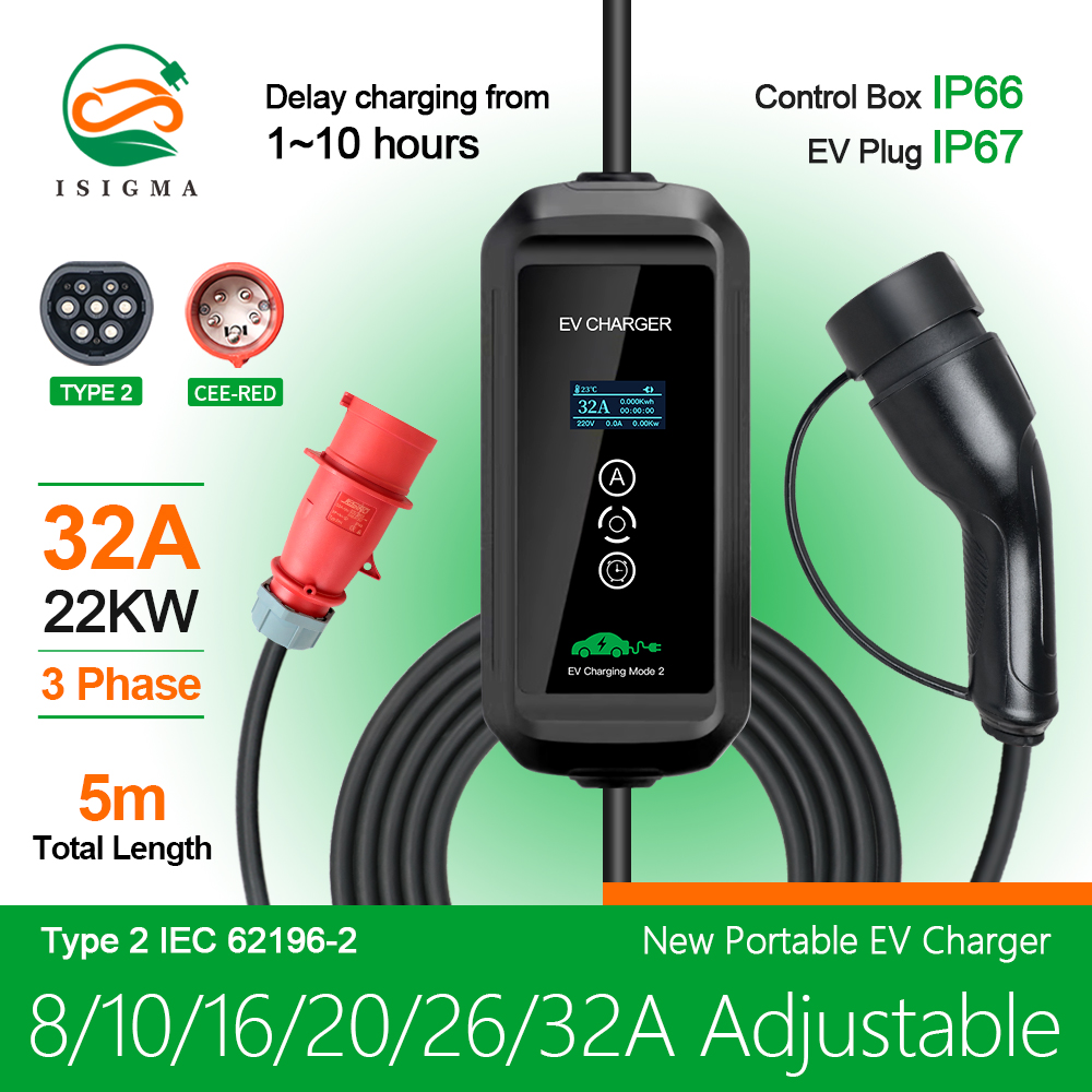 Зарядное устройство для электр – обзор и цена Ev Charging Cable 5M 22Kw