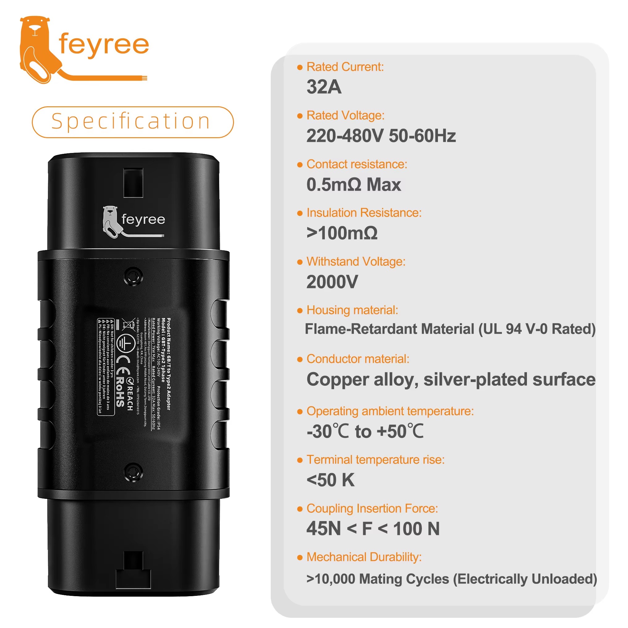 Адаптер зарядной станции Feyre – обзор и цена Ev Charger 7Kw Single Phase