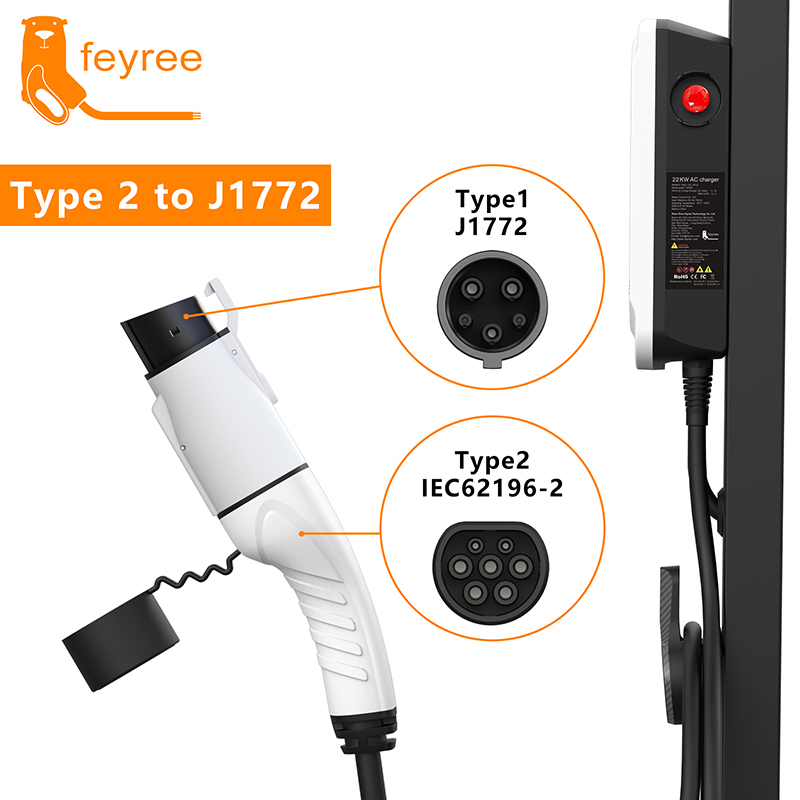 Адаптер для зарядки электромоб – обзор и цена Ev Charger Adapter Type 2 To Type 1