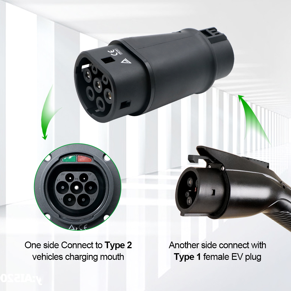 Адаптер для зарядки электромоб – обзор и цена Ev Charger Adapter Type 2 To Type 1