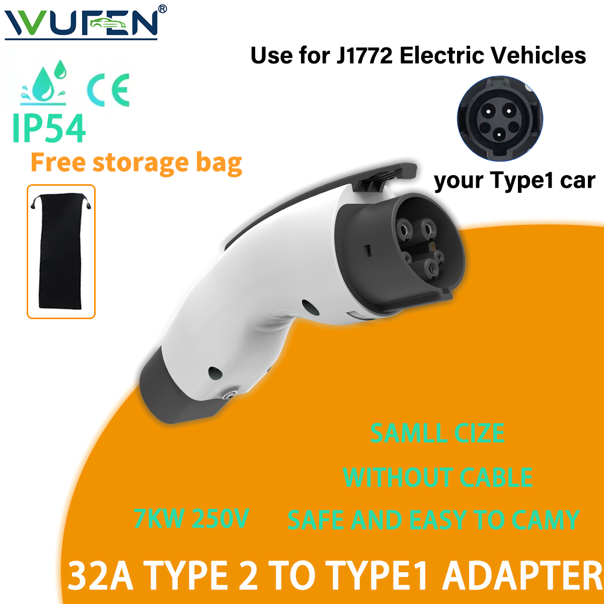 Адаптер зарядного устройства W – обзор и цена Ev Charger Adapter Type 2 To Type 1