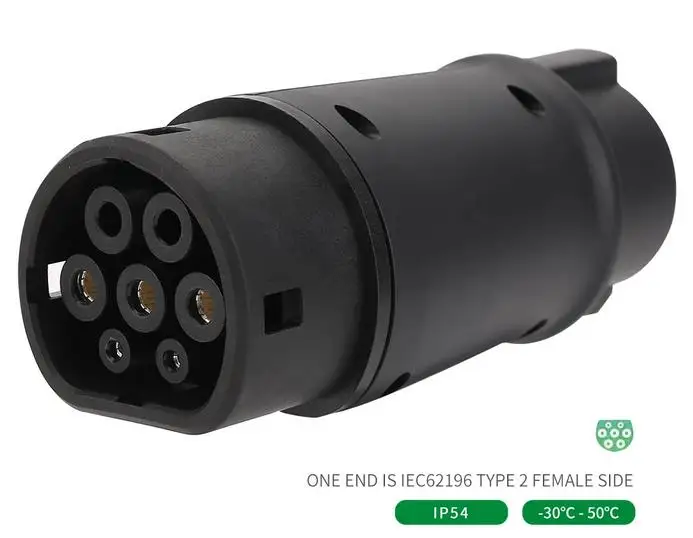 Адаптер для электромобилей 16A – обзор и цена Ev Charger Adapter Type 2 To Type 1