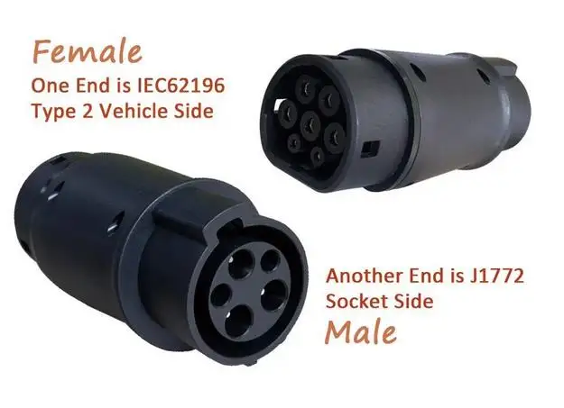 Адаптер для электромобилей 16A – обзор и цена Ev Charger Adapter Type 2 To Type 1