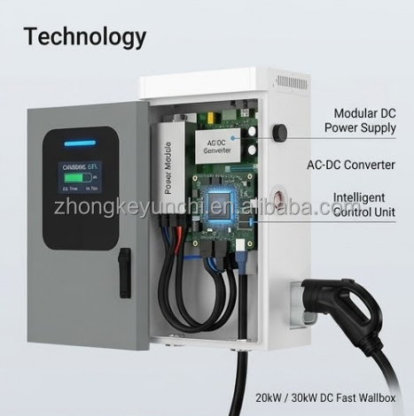 Настенный модуль для зарядки э – обзор и цена Dc Fast Charger Module 30Kw