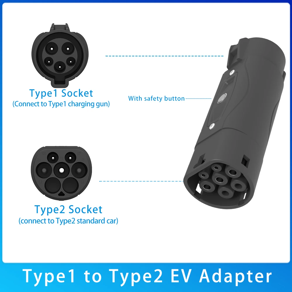 Адаптер для зарядки электромоб – обзор и цена Ev Charger Adapter Type 2 To Type 1