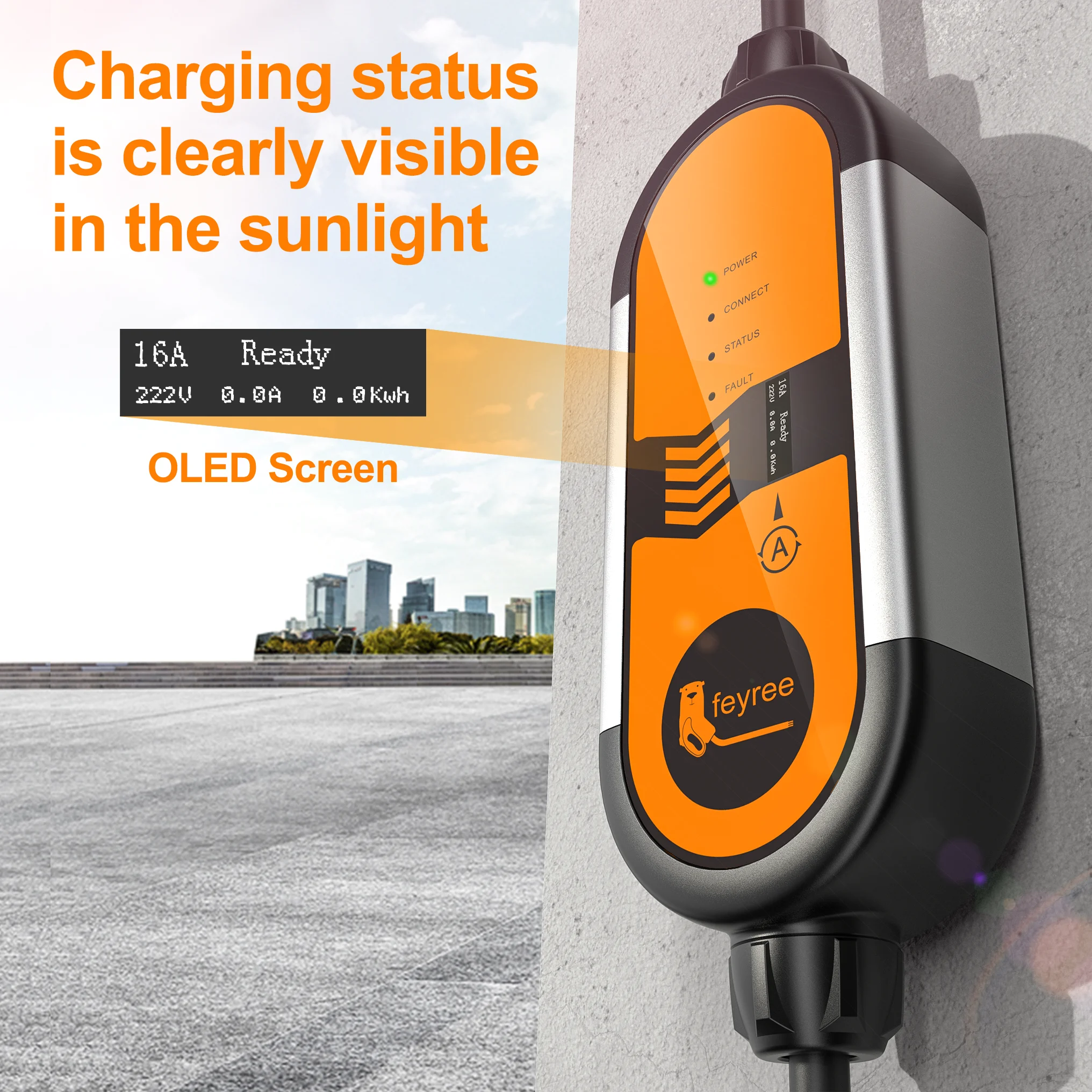 Портативное зарядное устройств – обзор и цена Portable Ev Charger 16A Adjustable