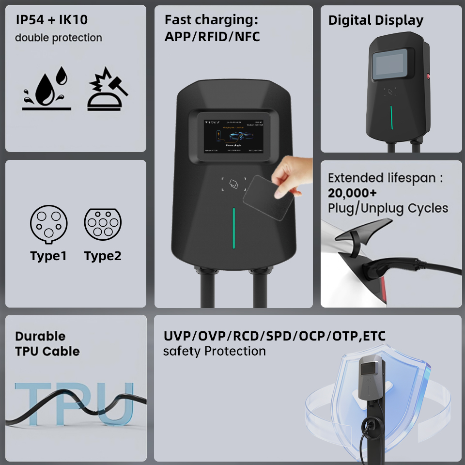 Зарядная станция ChargerIn для – обзор и цена Ev Charging Cable 5M 22Kw