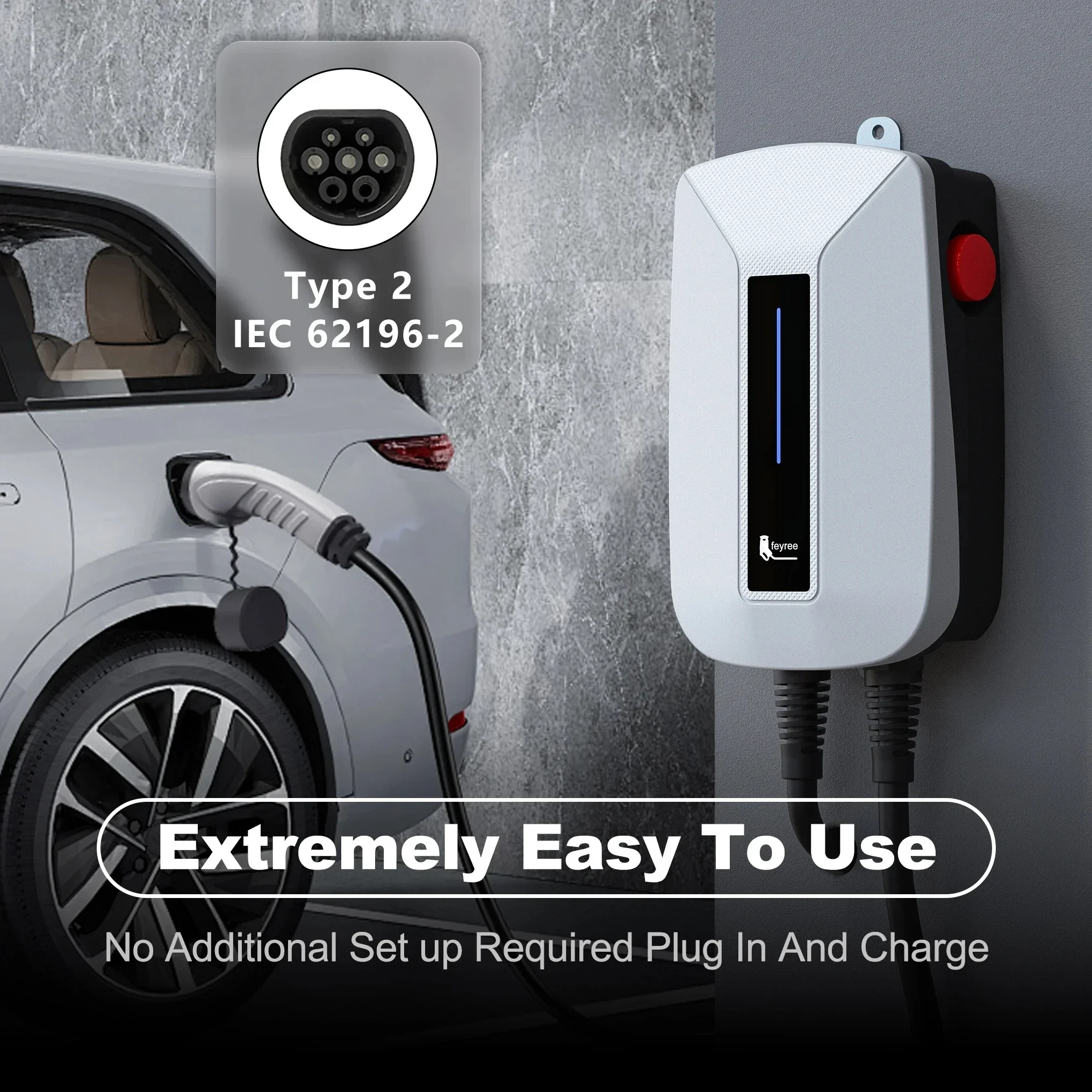 Зарядное устройство Feyree EV  – обзор и цена Ev Charger 7Kw Single Phase