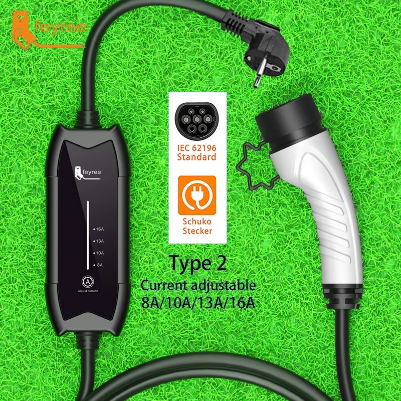 Портативное зарядное устройств – обзор и цена Portable Ev Charger 16A Adjustable