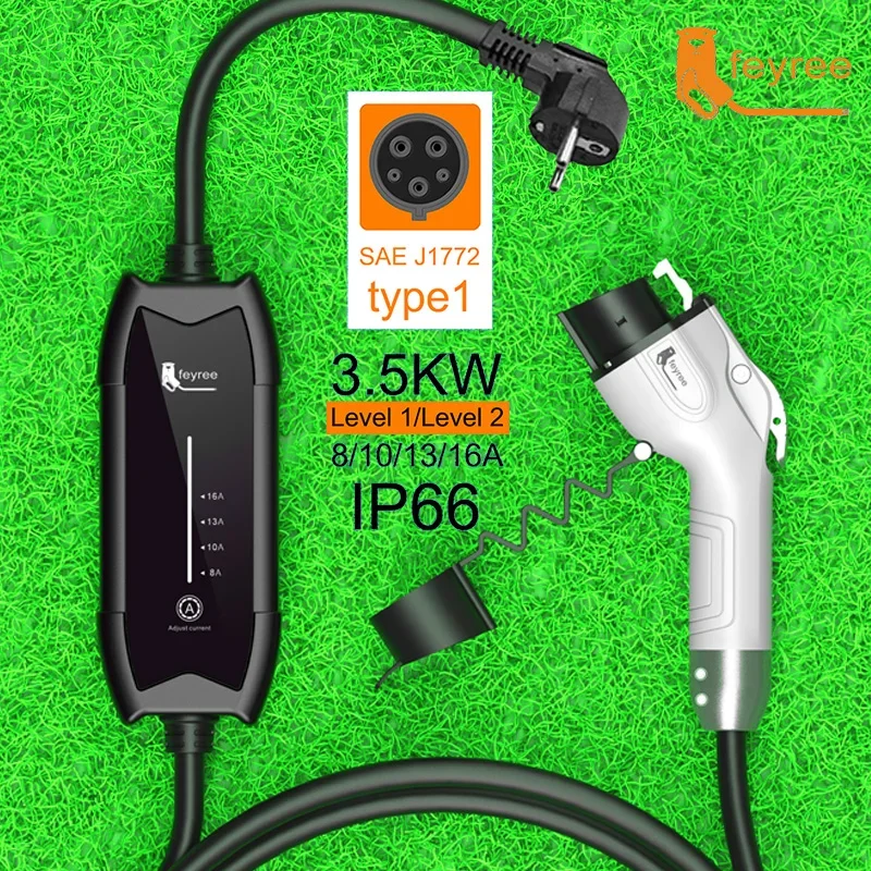 Портативное зарядное устройств – обзор и цена Portable Ev Charger 16A Adjustable