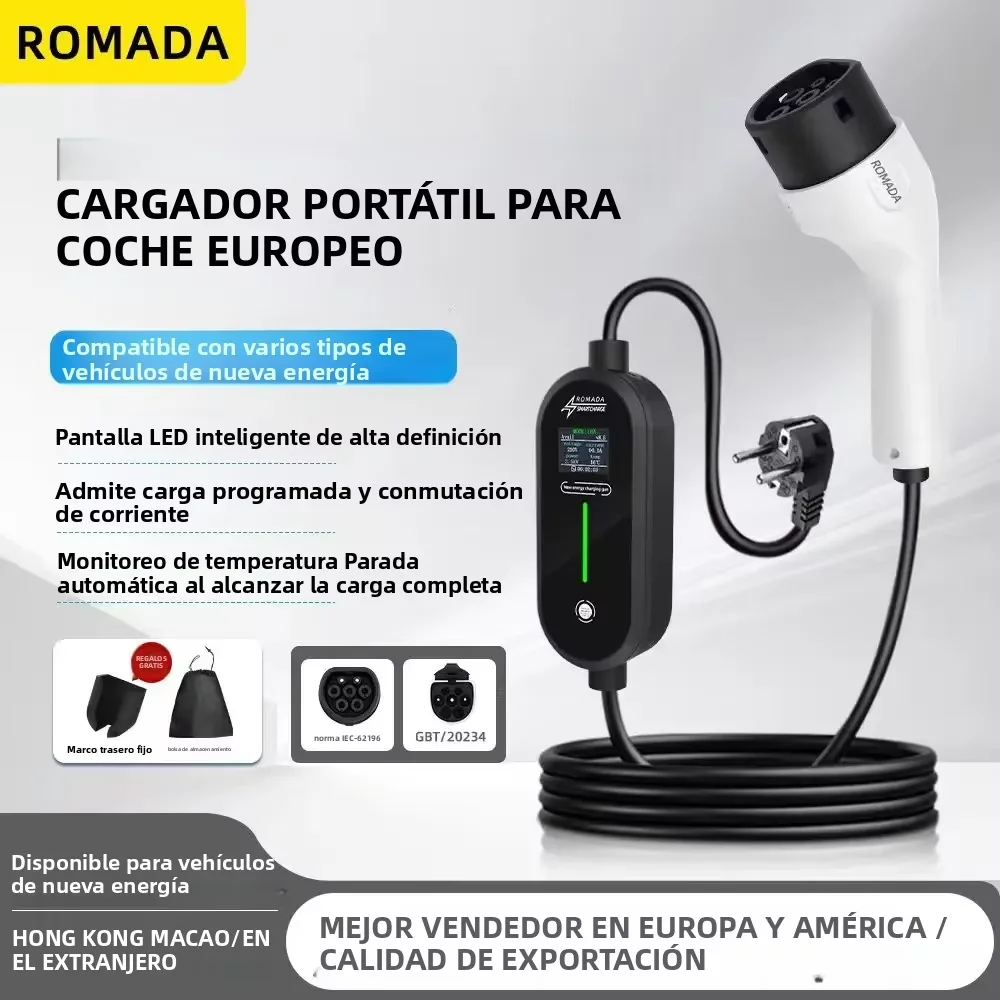 Портативное зарядное устройств – обзор и цена Portable Ev Charger 16A Adjustable
