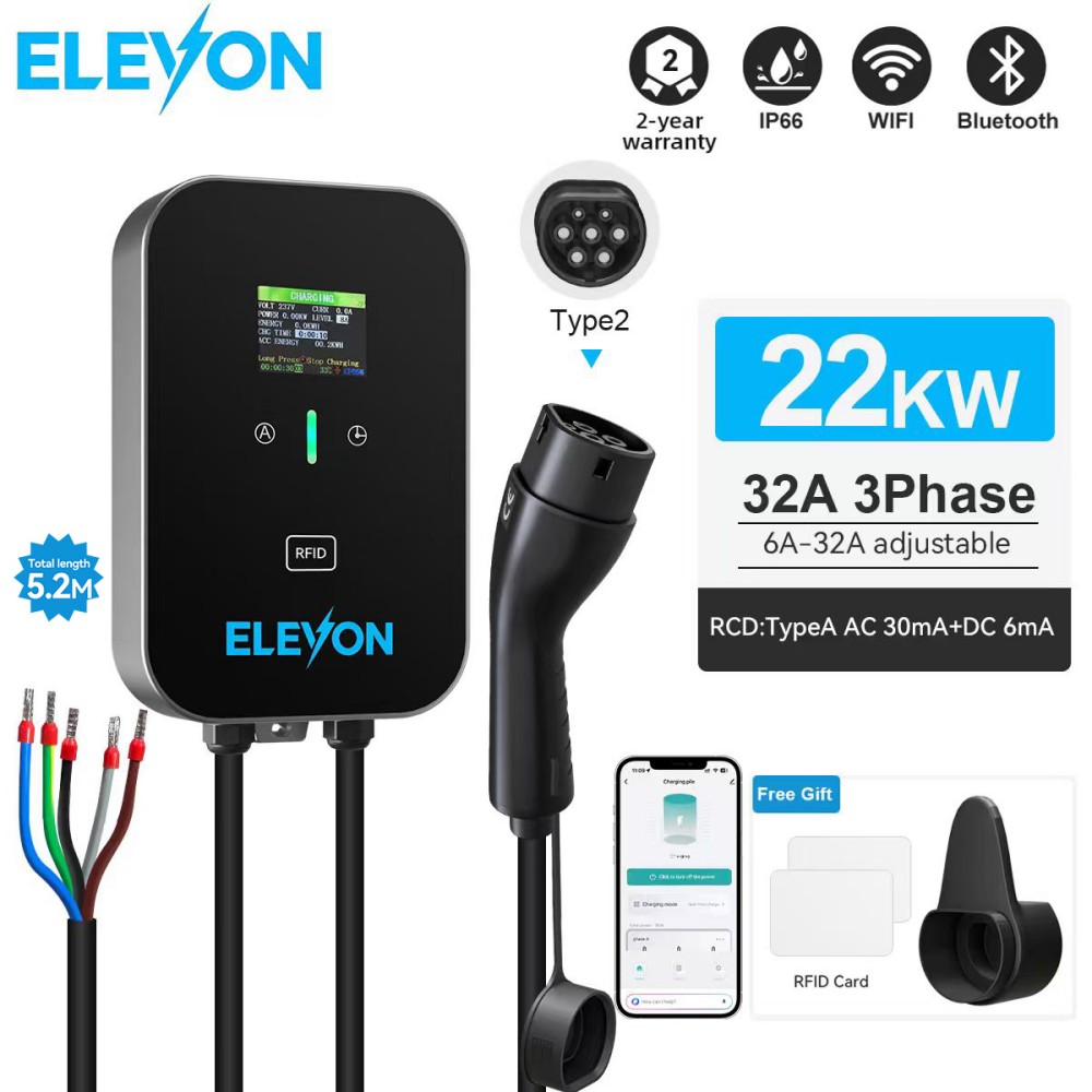 Зарядная станция ELEVON EV 22  – обзор и цена Ev Charger 22Kw Wallbox Type 2