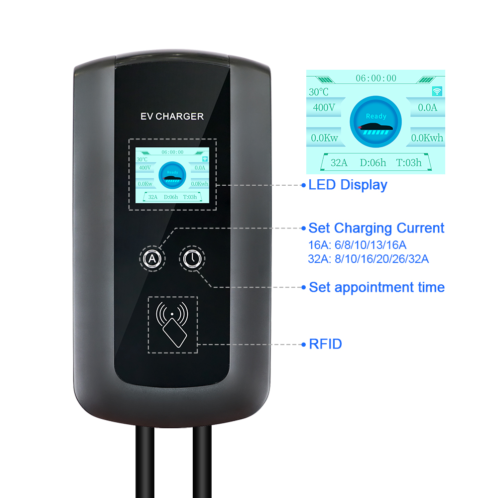 Kolanky 32A 7,2/22 кВт Зарядна – обзор и цена Ev Charging Cable Type 2 32A