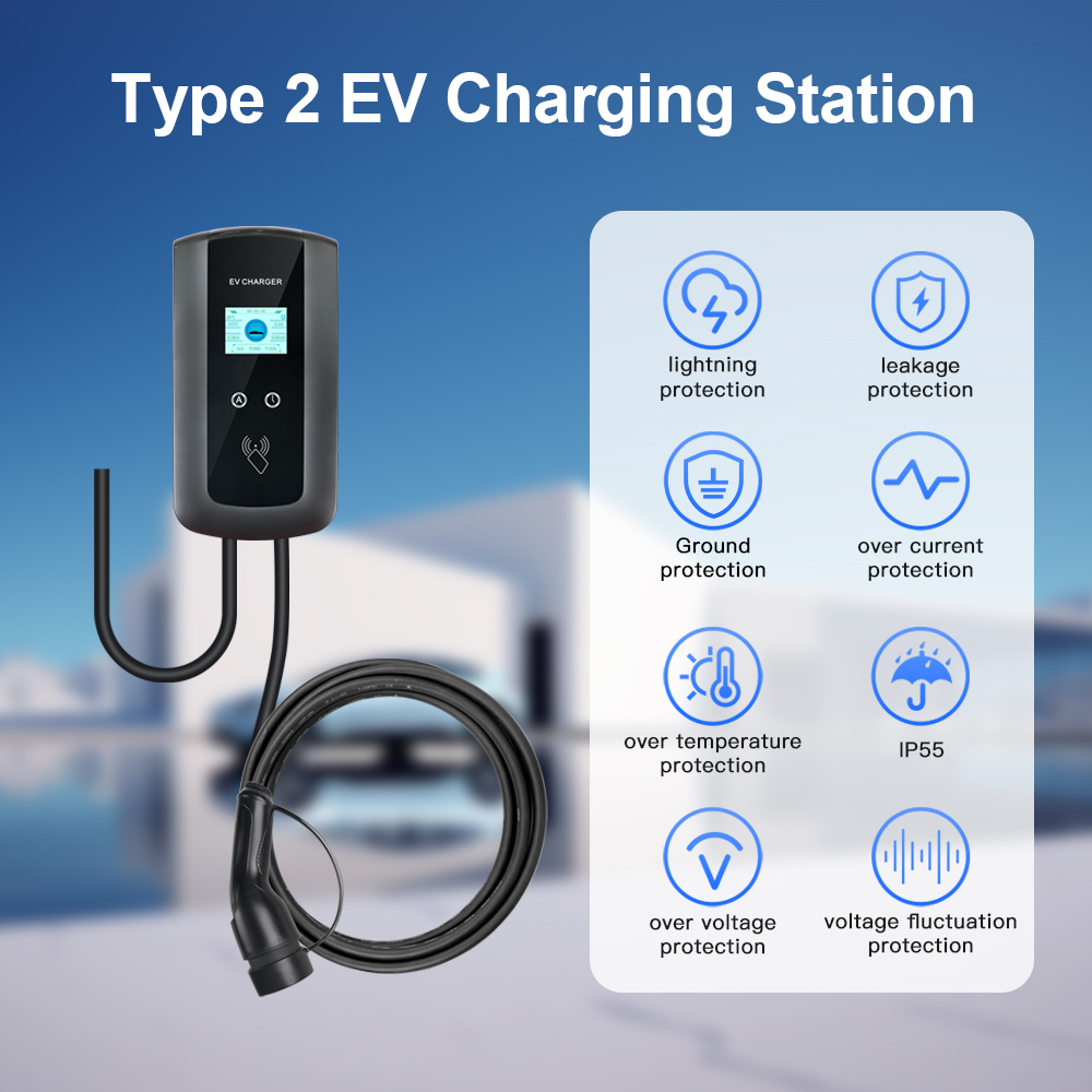 Kolanky 32A 7,2/22 кВт Зарядна – обзор и цена Ev Charging Cable Type 2 32A
