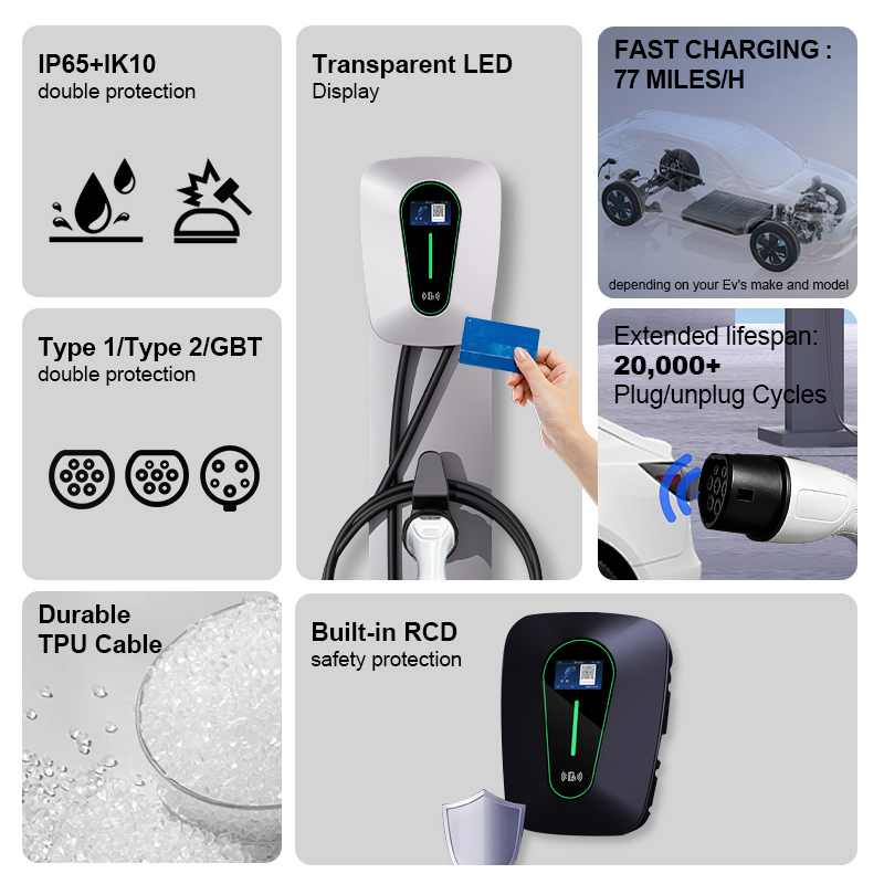Новая настенная зарядная станц – обзор и цена Evse Charging Station Rfid