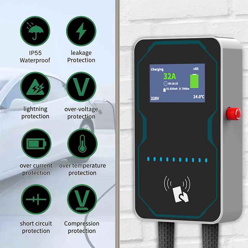 Зарядная станция WUFEN EVSE Wa – обзор и цена Ev Charging Cable Type 2 32A