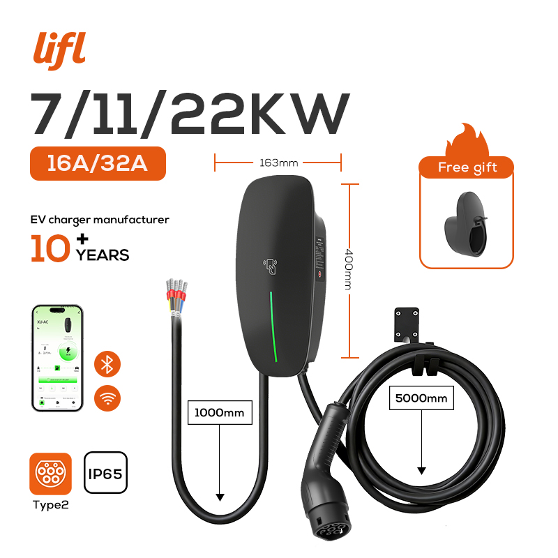 Lifl 7кВт 11кВт 22кВт Настенна – обзор и цена Ev Charger 22Kw Wallbox Type 2